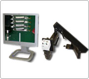 YSC FreeScope 2X to 120X Video Microscope with articulating arm and LCD monitor for SMT, medical device, and BGA, Semiconductor, Flip Chip packaging inspection.