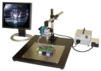 YSC Scope 8000 Video Microscope for BGA, microBGA, CSP and flip chip applications views what x ray cannot view and more economical than Ersa Scope and Ersa Scope 2.