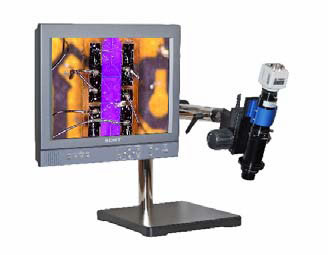 YSC PowerScope M400 10X to 400X Digital Video Inspection and Measurement Microscope with optional SXGA or UXGA megapixel cameras.
